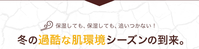 冬の過酷な肌環境シーズンの到来