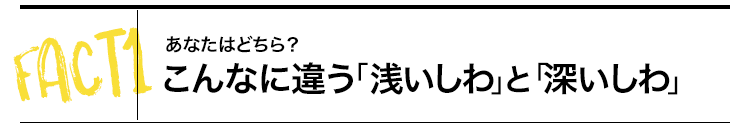 あなたはどちら？ - こんなに違う「浅いしわ」と「深いしわ」